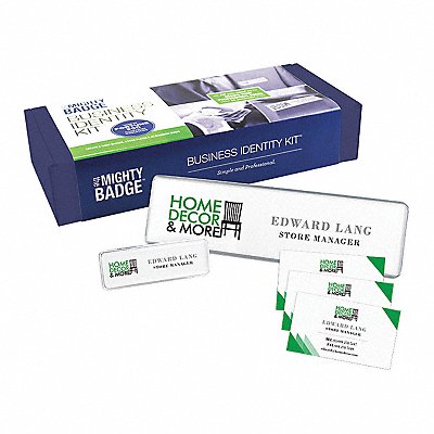 MIGHTY BADGE 906770 Badge Wall Kit Blank Legend PK4