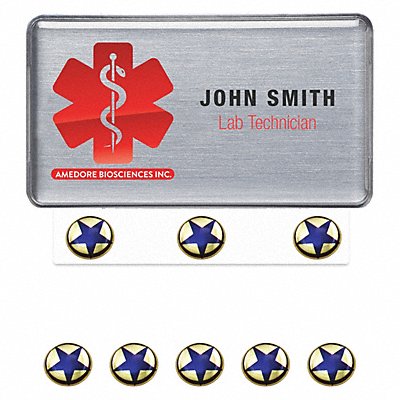 MIGHTY BADGE 906292 Badge Star Laser Blank Legend PK10