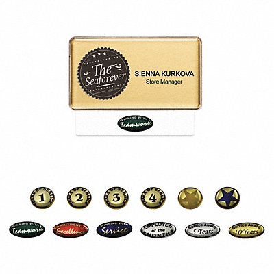 MIGHTY BADGE 906301 Badge Star Inkjet Blank Legend PK10