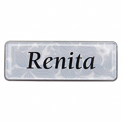 MIGHTY BADGE 906845 Badge Large Floral Blank Legend PK10