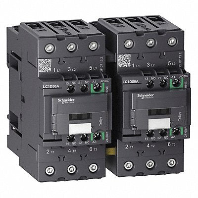 SCHNEIDER LC2D50ABNE IEC Magnetic Contactor Reversing 24-60VAC/DC