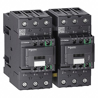 SCHNEIDER LC2D65AEHE IEC Magnetic Contactor Reversing 48-130VAC/DC