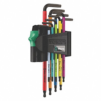 WERA 5024335001 Torx Key Set L Shape 3 in to 5 3/8 in