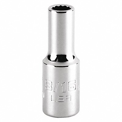 PROTO J4706N Socket Steel Chrome 3/16 in