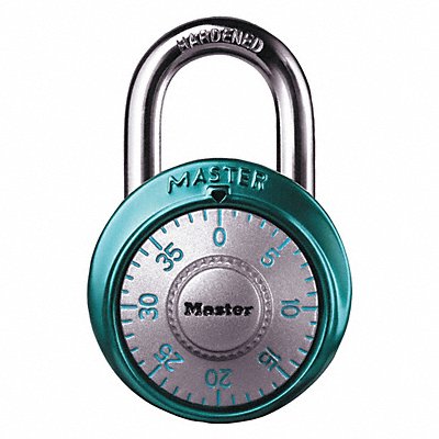 MASTER LOCK 1561DLTBLU Combination Padlock 2 in Round Blue