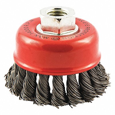 GRAINGER 66252839033 Cup Brush Knotted 2-3/4 Dia Arbor Hole