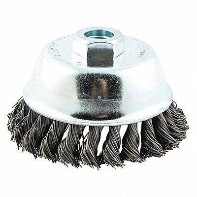 GRAINGER 66252839090 Cup Brush Knotted 4 Dia Arbor Hole