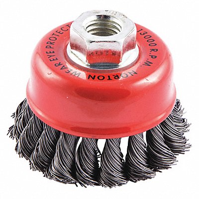 GRAINGER 66252838813 Cup Brush Knotted 3-1/2 Dia Arbor Hole