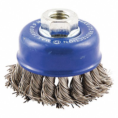 GRAINGER 66252838812 Cup Brush Knotted 2-3/4 Dia Arbor Hole