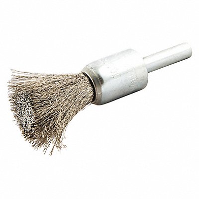 GRAINGER 66252839043 End Brush Crimped 1/2 Dia 25000 rpm