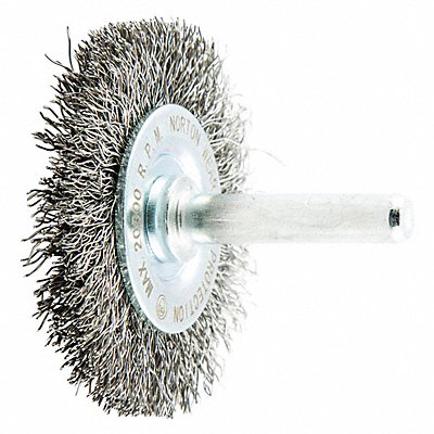 GRAINGER 66252839029 Wire Wheel Brush Crimped Carbon Steel