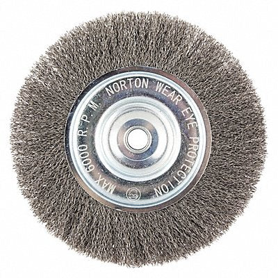 GRAINGER 66252839089 Wire Wheel Brush Crimped Carbon Steel