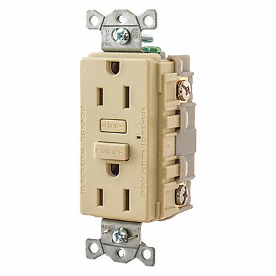 GRAINGER GF15I GFCI Receptacle Self-Testing 2 Poles