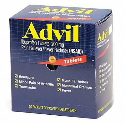 ADVIL 15489 Ibuprofen Pain/Fever Reducer 200mg PK100