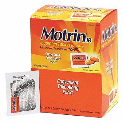 MOTRIN 48152 Ibuprofen Pain/Fever Reducer 200mg PK100