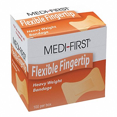 GRAINGER 61533 Fingertip Bandages 2 x1.5 Fabric PK100