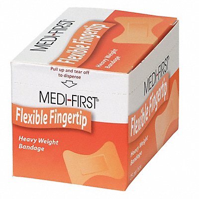 GRAINGER 66573 Fingertip Bandages 2 x1.5 Fabric PK25