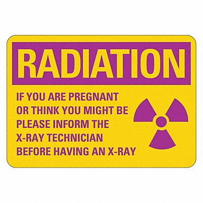 LYLE LCU10019ED7x10 Radiation Sign 10inx7in Non-PVC Polymer