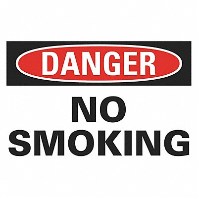 LYLE U11025ED14x10 Eco No Smoking Danger Sign 10x14in