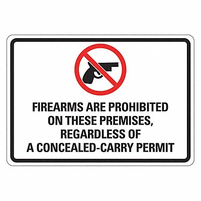 LYLE LCU10106NP14x10 Security Sign 10 in x 14 in Plastic