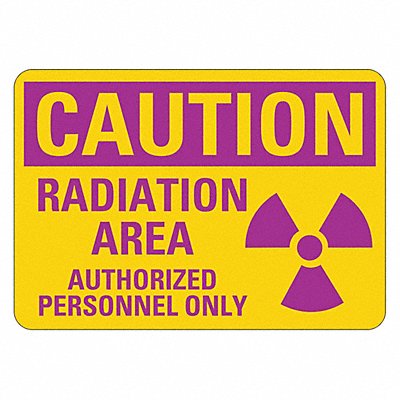 LYLE LCU10015NA10x7 Radiation Sign 7 in x 10 in Aluminum