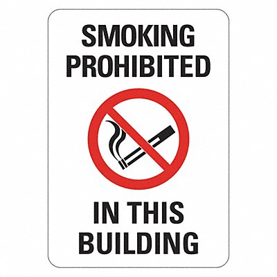 LYLE LCU10043RA14x10 Reflective No Smoking Sign 10x14in Alum
