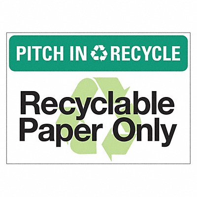 LYLE LCU10130EDPK514x10 Eco Pitch In  Recycle Sign 10x14in PK5