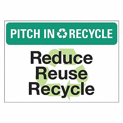 LYLE LCU10138EDPK514x10 Pitch In  Recycle Sign 10 x 14 in PK5