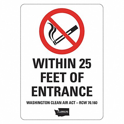 LYLE LCU12007NP5x7 No Smoking Sign 7inx5inReflective Sheeting