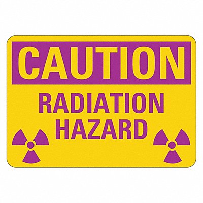 LYLE LCU10016NA10x7 Radiation Sign 7 in x 10 in Aluminum