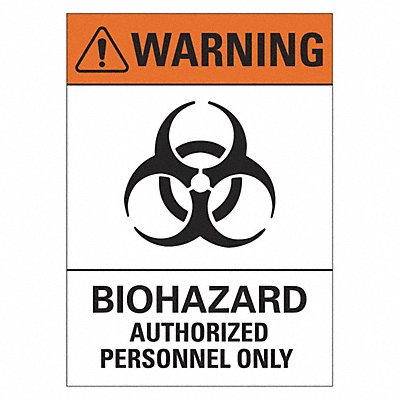 LYLE LCU10046ED14x10 Biohazard Sign 10inx14in Non-PVC Polymer
