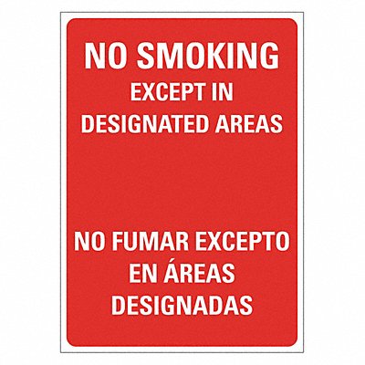 LYLE LCU10156NP10x14 No Smoking Sign 14 inx10 in Plastic