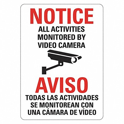 LYLE LCU10158NP10x14 Security Sign 14 in x 10 in Plastic