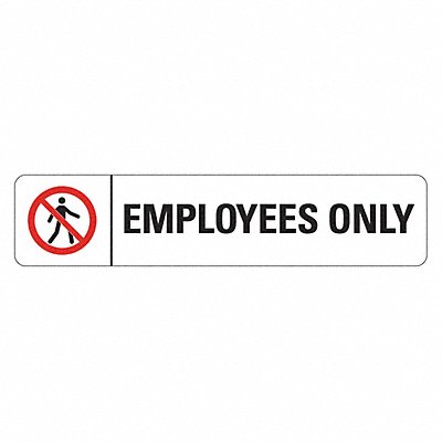 LYLE LCU10186RD9x2 Office and Facility Sign 2 in x 9 in