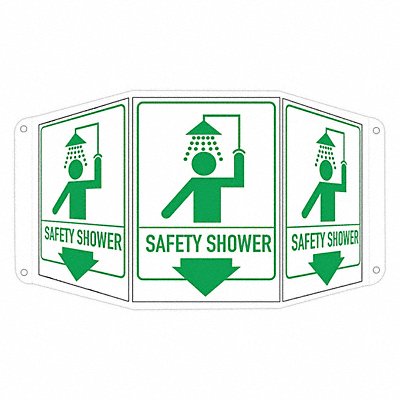 LYLE LCTB0023GA7x10 Aluminum Shower Sign 10x17 1/2in