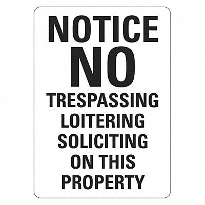 LYLE LCU10159RA10x14 Reflective No Trespassing NoticeSign 14x10in