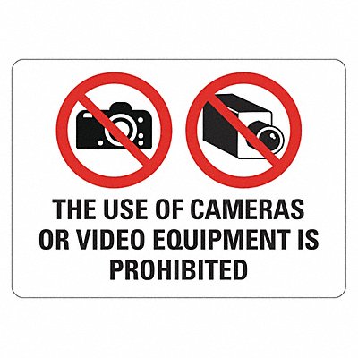 LYLE LCU10173RA14x10 Reflective Surveillance Sign 10x14in Alum