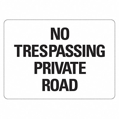 LYLE LCU12009RA14x10 Reflective No Trespassing Sign 10x14in Alum