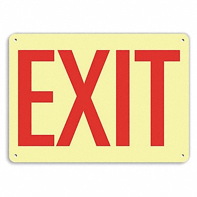 LYLE U11008GA14x10 Aluminum Exit  Entrance Sign 10x14in