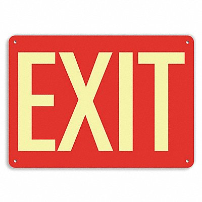 LYLE U11016GA14x10 Aluminum Exit  Entrance Sign 10x14in