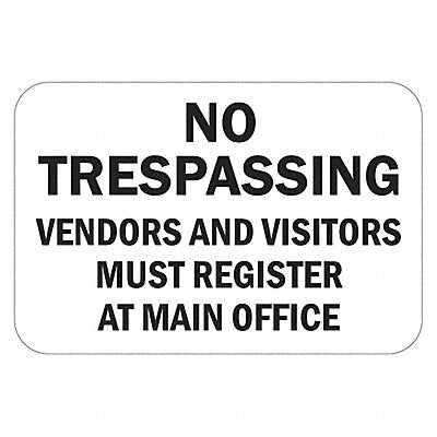 LYLE T13138EG18x12 Reflective No Trespassing Sign 12x18in Alum