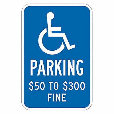 LYLE T12080HI12x18 ADA Handicapped Parking Sign 18 x 12