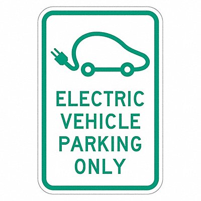LYLE T12399HI12x18 Electric Vehicle Parking Sign 18 x 12