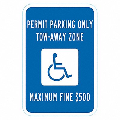 LYLE T16250HI12x18 ADA Handicapped Parking Sign 18 x 12