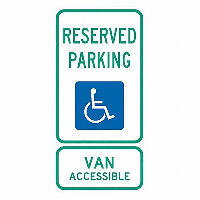 LYLE T16253HI12x24 ADA Handicapped Parking Sign 24 x 12