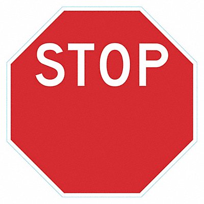 LYLE T16269EG18x18 Reflective Exit Entr Stop Sign 18x18in Alum