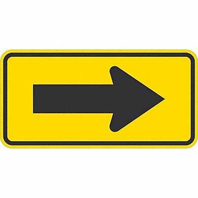 LYLE T16279HI24x12 Arrow Traffic Sign 12 x 24