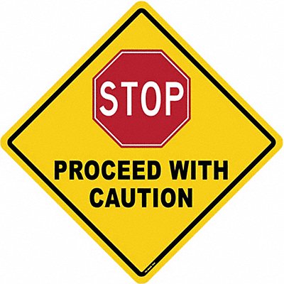 STRANCO INC FSDIAM504 Anti-Slip Floor Sign 17 in x 17 in Vinyl