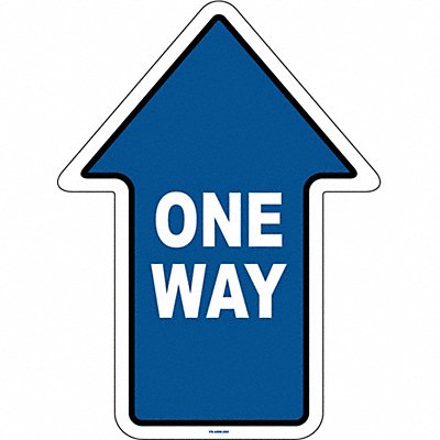 STRANCO INC FSARW209 Floor Sign 17 W 12-1/2 H Blue/White