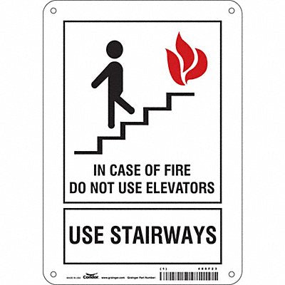 CONDOR 485F23 Safety Sign 10 inx7 in Glow Vinyl